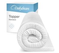 Surmatelas Dailydream 160 x 200 cm | Mousse à mémoire de Forme | 3,5 cm d'épaisseur | Édition Pure, modèle S |Ergonomique pour Matelas inconfortables, sommiers tapissiers et Lits d'appoint