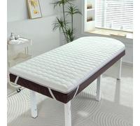 Surmatelas en latex 180 x 70 cm d'épaisseur avec bande élastique pour salon de beauté, coussin de table doux et durable, sans trou pour têtes carrées/rondes