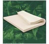 Surmatelas en latex naturel bio - Housse 100 % coton doux respectueux de l'environnement, soutien ferme, épaisseur de 2,5 à 15,2 cm pour un sommeil profond, 150 x 190 cm / 59x75in - Solution ultime de