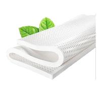 Surmatelas en latex naturel de qualité supérieure - 2,5 cm d'épaisseur, housse en coton doux, sans produits chimiques, idéal pour soulager les épaules, 80 x 180 cm / 31.5x71in - Améliore le confort du