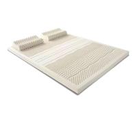 Surmatelas en latex naturel - Housse 100 % coton bio, respectueux de l'environnement, sans mousse à mémoire de forme, parfait pour soulager les douleurs aux épaules, 200 x 220 x 5 cm