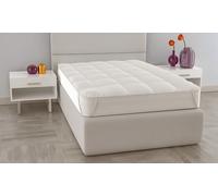 Surmatelas en microfibre à rembourrage en polyester 130 x 200 cm épaisseur de 3 cm