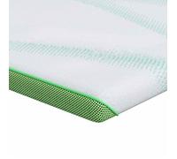 Surmatelas en mousse à mémoire - vidaXL - 90x200x6 cm - Blanc et Vert - Tissu jacquard - Mousse à mémoire de forme