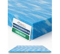 Surmatelas en Mousse de Gel 90x200cm - sans Housse - densité 50 - qualité Allemande - surmatelas en Gel 90 x 200