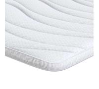 Surmatelas en mousse de latex - vidaXL - 140x200x3,5 cm - Blanc - Tissu en tricot - Ultra doux - Respirant