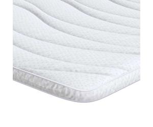 Surmatelas en mousse de latex - vidaXL - 140x200x3,5 cm - Blanc - Tissu en tricot - Ultra doux - Respirant