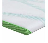 Surmatelas en mousse - vidaXL - 140x190 cm - Blanc et Vert - Tissu Jacquard - Mousse PU - Soutien des bords
