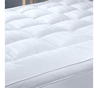 Surmatelas en Peluche Extra épais pour Matelas Ferme, Doux et rafraîchissant pour Les maux de Dos avec Housse en Coton Naturel, Housse de Matelas surremplie, Convient aux Matelas de 15,2 à 55,9 cm