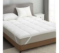 Surmatelas en Plumes Fabrication française - Confort hôtel Haut de Gamme | Epaisseur 4 cm • 90% plumettes & 10% duvet • Gonflant & moelleux • Housse percale • Traitement antiacarien • Fixation facile