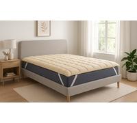 Surmatelas Fjord en laine mérinos 100 % biologique Sampur : 140 x 200 cm
