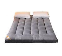Surmatelas futon épais pour lit double - Tapis de sol matelassé gris avec rembourrage alternatif en duvet pour chambre d'amis - Surmatelas confortable de 120 x 200 cm