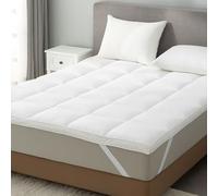 Surmatelas Luxe en Plumes & Duvet 140x190 - Percale 91 Fils - Confort Hôtel | Enveloppe 100% coton • Garnissage ferme 1650 g/m² • Gonflant & moelleux • Anti-acariens • Fabrication française