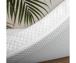 Surmatelas mémoire de forme ,150 x 190 cm ,Épaisseur 5 cm bambou respirant hypoallergénique - Fabriqué en Espagne , Real Confort