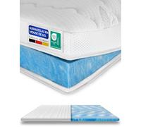 Surmatelas memoire de Forme 150x190 epaisseur 8cm - Mousse de Gel Adaptable et Respirante pour Un Sommeil reparateur - Housse de surmatelas Moelleux - Surmatelas 150 x 190 Epais et de Haute qualité