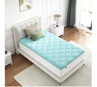 Surmatelas Novilla 140x200 cm - Épaisseur 3 cm - Tissu Rafraîchissant Cool Touch - Bonnet Extensible 30 cm - Blanc