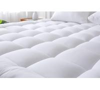 Surmatelas pour lit simple 10 cm extra épais 1100 g/m² matelassé en microfibre hypoallergénique avec sangles élastiques solides 90 x 190 cm