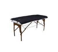 Surmatelas pour table de massage, coton et polyester - 78 x 187 x 3 cm - Noir -