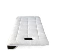 Surmatelas Pour Table De Massage Matelas De Lit Salon Beauté, Coussin Épais, Antidérapant, Tapis Salle, Massage Avec Trou(White,80x190cm)