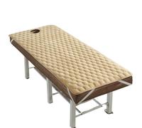Surmatelas Pour Table De Massage Surmatelas de lit salon beauté Matelas coussin épais Tapis salle antidérapant Coussin massage Tuina avec trou(Khaki,60x180cm)
