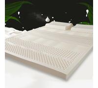 Surmatelas respirant 100 % latex naturel, pour lit double et simple, parfait pour le confort de la chambre à coucher, 6,3 cm d'épaisseur, 190 x 200 cm / 75x79in