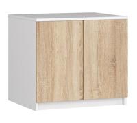 Surmeuble pour armoire AKORD S60 Blanc 60 cm 2 portes façade Chêne Sonoma 2 étagères 60x51x55 cm