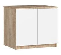 Surmeuble pour armoire AKORD S60 Chêne Sonoma 60 cm 2 portes façade Blanche 2 étagères 60x51x55 cm Chêne Sonoma / Blanc G