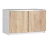 Surmeuble pour armoire AKORD S90 Blanc 90 cm 2 portes façade Chêne Sonoma 2 étagères 90x51x55 cm Blanc / Chêne Sonoma G