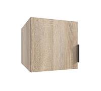 Surmeuble pour armoire, meuble de rangement avec 1 porte coloris imitation chêne - Longueur 40 x Hauteur 40 x Profondeur 54 cm - -