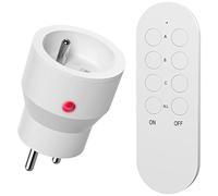 SURNICE Mini 10A Prises Programmable Telecommande sans Fil, 40M de Distance de Contrôle Dans la Zone Ouverte, Puissance dissipée faible, 2300W, 1 piles CR2032 gratuites