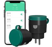 SURNICE Prise connectée extérieure - 10A Type E IP44, prise intelligente WiFi programmable, compatible Alexa et Google Assistant, Minuterie extérieure, contrôle vocal et contrôle à distance, 2 Pack
