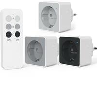 SURNICE Prises télécommandées avec télécommande, 2300 W, portée max. 80 m, interrupteur d'éclairage sans fil avec protection contre les surcharges, pour lampes, appareils ménagers, économie d'énergie