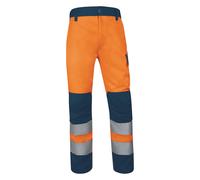Surpantalon à taille élastique haute visibilité Classe 2 Delta Plus orange/bleu marine, taille XL longueur 82 cm