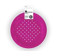 Surprisez-vous ASSIETTES X 8 FESTIVES 18CM FUCHSIA