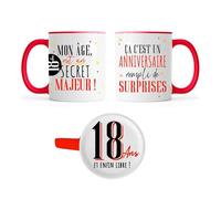 Surprisez-vous SV MUG CÉRAMIQUE ANNIVERSAIRE SECRET 18ANS 355ML