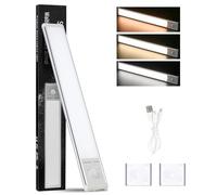 Suruid Lampe LED Rechargeable 30 cm pour LED Cuisine Sous Meuble avec 88 LED, fixation magnétique 3M, intensité réglable en continu, blanc chaud/naturel/blanc froid