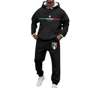 Survêtement à capuche pour homme, imprimé graphique, coupe ample, ensemble confortable assorti pour un usage quotidien, le w nd et les activités décontractées, avec une silhouette pratique au