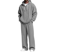 Survêtement Homme 1/4 Zipper Sweat à Capuche et Jogging Pantalon Ensemble 2 Pièces Chaud et Confortable Décontracté Survêtements Respirant Loisir Manches Longues Sweatshirts pour Travail Automne Hiver