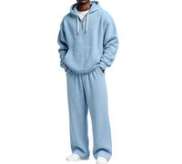 Survêtement Homme 1/4 Zipper Sweat à Capuche et Jogging Pantalon Ensemble 2 Pièces Chaud et Confortable Décontracté Survêtements Respirant Loisir Manches Longues Sweatshirts pour Travail Automne Hiver