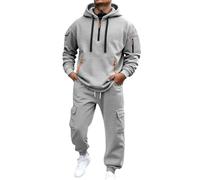 Survêtement Homme Demi Zipper Sweat à Capuche et Jogging Pantalon Decontracté Ensemble 2 Pièces Chaud et Confortable Survêtements Respirant Ample Manches Longues Sweatshirts pour Sport Automne Hiver
