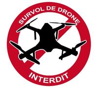 Survol De Drône Interdit - 5cm - Sticker/Autocollant