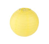 Surwin 10pcs Lanternes Papier Chinois, Lanternes en Papier à Suspendues, Boule Ronde Abat-Jour, Lanterne Decorative pour Intérieurs Extérieurs Mariages Anniversaires (30cm,Jaune Clair)