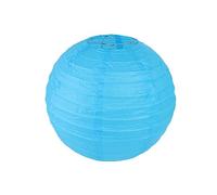 Surwin 10pcs Lanternes Papier Chinois, Lanternes en Papier à Suspendues, Boule Ronde Abat-Jour, Lanterne Decorative pour Intérieurs Extérieurs Mariages Anniversaires (10cm,Bleu Ciel)