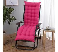 Surwin Coussin Transat Exterieur, Couleur Unie Coussin Bain de Soleil, Matelas Bain de Soleil Exterieur Chaise Longue pour Jardin Terrasse Balcon Voyage Vacances (Rose foncé,53x180cm)