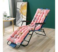 Surwin Coussin Transat Exterieur, Modernes Estampes Coussin Bain de Soleil, Matelas Bain de Soleil Exterieur Chaise Longue pour Jardin Terrasse Balcon Voyage Vacances (Rose,53x180cm)