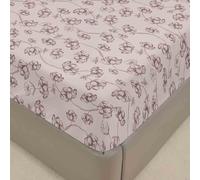Surwin Drap Housse 90x190, Branches de Fleur Rose Imprimé Draps Housses en Microfibre, Doux Protege Matelas avec Une Rebord Élastique, Lavable Ajustable Protection Matelas avec Bonnet 30 cm