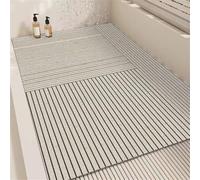 Surwin Géométrie Tapis de Douche Antiderapant, Tapis de Bain de Massage en Doux PVC Luffa pour Bains Baignoire, Zones Humides, avec Trous de Drainage (Rectangles,60x120cm)