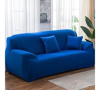 Surwin Housses de Canapé avec Accoudoirs 1 2 3 4 Places, Imprimé Extensible Spandex Couverture de SofaRevêtement de Canapé Elastique Mode Protecteur de Canapé (Bleu Royal,3 Places - 190-230cm)