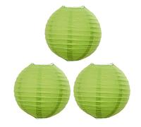 Surwin Lanternes Papier Chinois, Lanternes en Papier à Suspendues, Boule Ronde Abat-Jour, Lanterne Decorative pour Intérieurs Extérieurs Mariages Anniversaires Fêtes et Événements (40CM,Vert Fruit)
