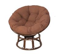 Surwin Papasan Coussins de Chaise Ronds, Housse de Coussin Papasan, Coussins pour Chaises de Jardin, Coussin de Chaise pour Intérieur,Extérieur,Salon,Jardin,Balcon (120x120cm,Café)