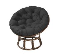 Surwin Papasan Coussins de Chaise Ronds, Housse de Coussin Papasan, Coussins pour Chaises de Jardin, Coussin de Chaise pour Intérieur,Extérieur,Salon,Jardin,Balcon (80x80cm,Noir)